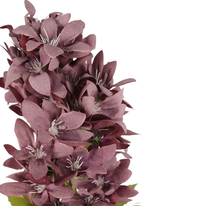 GAŁĄZKA KWIATÓW Do Wazonu HORTENSJA BUKIETOWA 58 cm - Bordowa