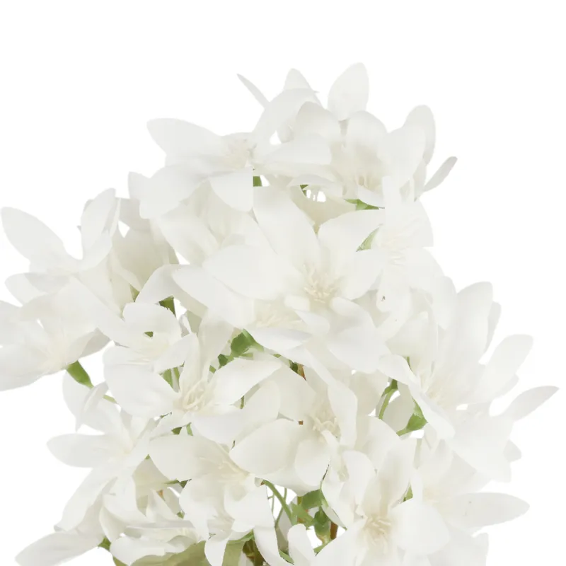 GAŁĄZKA KWIATÓW Do Wazonu HORTENSJA BUKIETOWA 58 cm - Biała