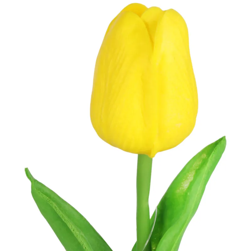 Tulipan Silikonowy Gumowy Tulipan Do Dekoracji Jak Żywy 32 cm - Żółty