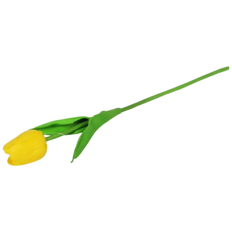 Tulipan Silikonowy Gumowy Tulipan Do Dekoracji Jak Żywy 32 cm - Żółty