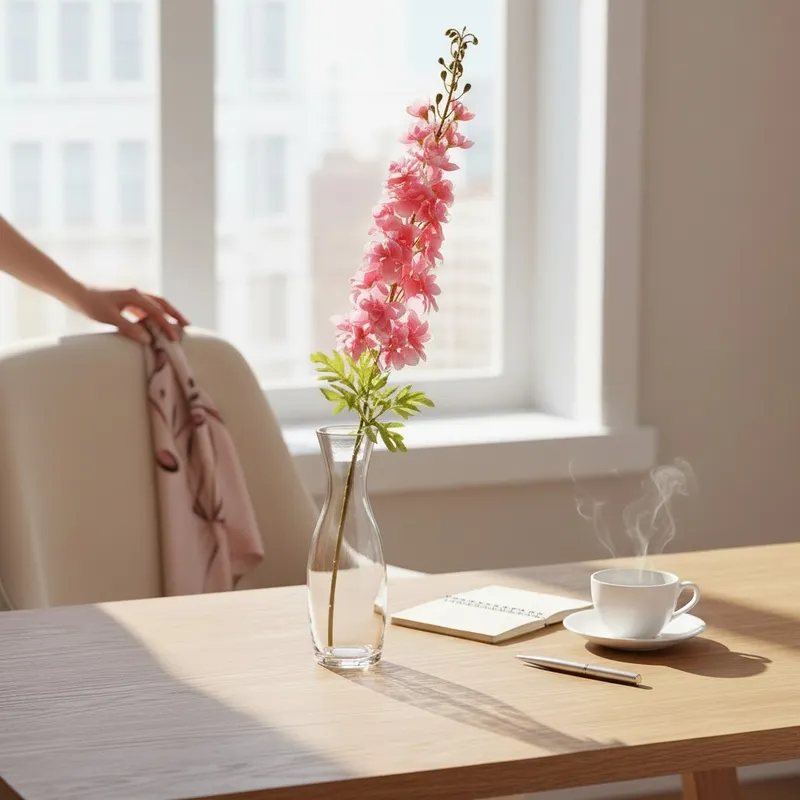 OSTRÓŻKA DELPHINIUM Sztuczne Kwiaty Do Wazonu 106 cm - Różowa