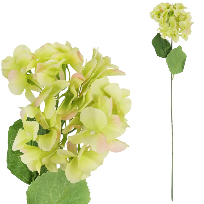 HORTENSJA KWIAT SZTUCZNY Do Wazonu 72 cm - Zielona