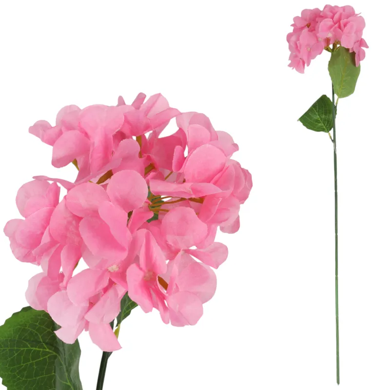 HORTENSJA KWIAT SZTUCZNY Do Wazonu 72 cm - Różowa