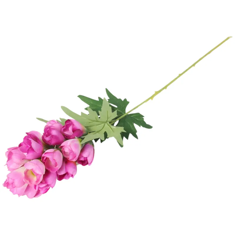 Gałązka Pięknej Ostróżki 65 cm Kolor Ciemno - Różowy