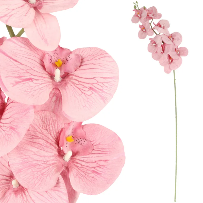 STORCZYK Sztuczne Kwiaty Do Wazonu GAŁĄZKA ORCHIDEA 100 cm - Różowa