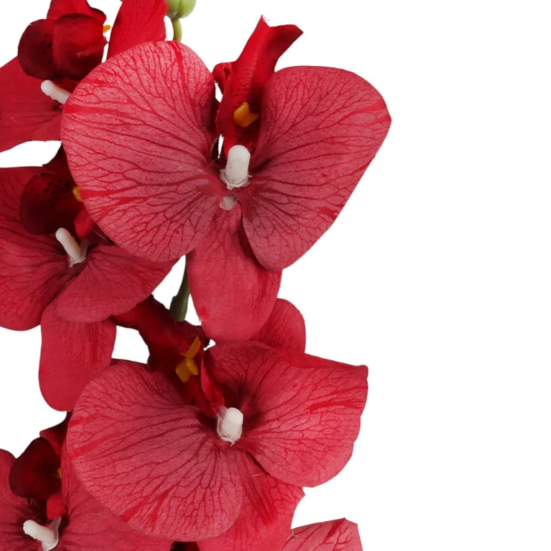 STORCZYK Sztuczne Kwiaty Do Wazonu GAŁĄZKA ORCHIDEA 100 cm - Czerwona