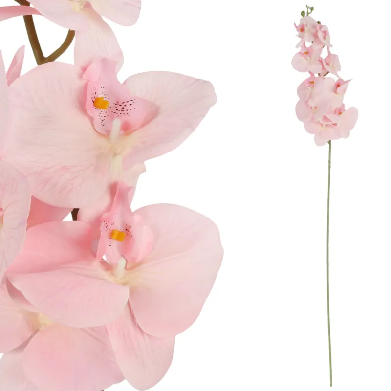 STORCZYK Sztuczne Kwiaty Do Wazonu GAŁĄZKA ORCHIDEA Jasno-Różowa 100 cm
