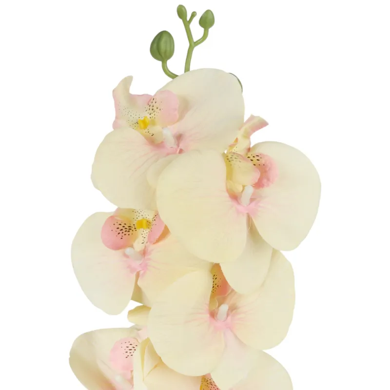 STORCZYK Sztuczne Kwiaty Do Wazonu GAŁĄZKA ORCHIDEA 100 cm - Żółto-Różowa