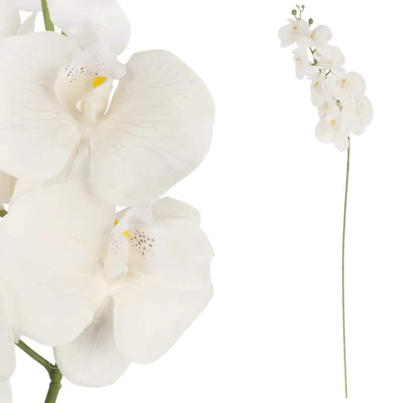 STORCZYK Sztuczne Kwiaty Do Wazonu GAŁĄZKA ORCHIDEI 100 cm - Biała
