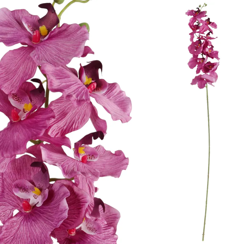 Storczyk Orchidea Gałązka 9 Kwiatów 105 cm - Różowy