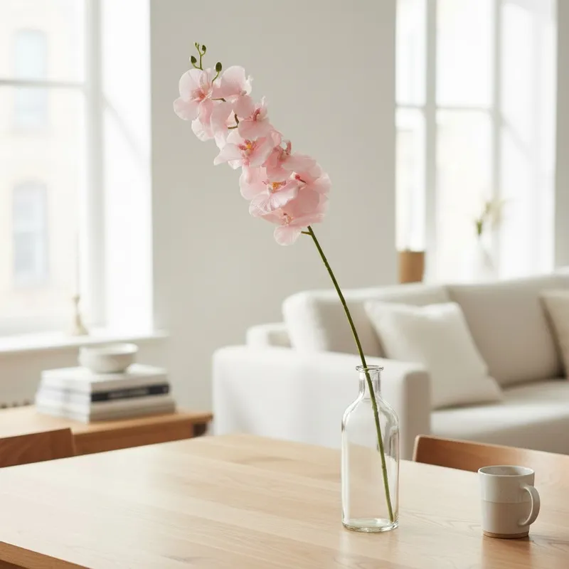 Storczyk Orchidea Gałązka 9 Kwiatów 105 cm Łosoś