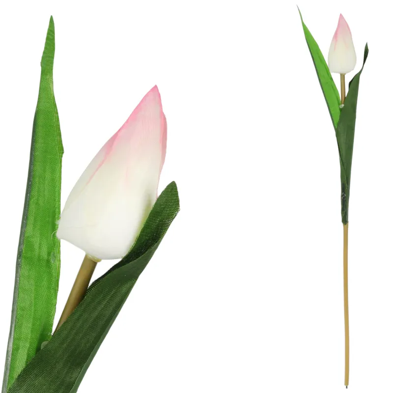 TULIPAN KWIAT SZTUCZNY Do Wazonu 40 cm - Biały