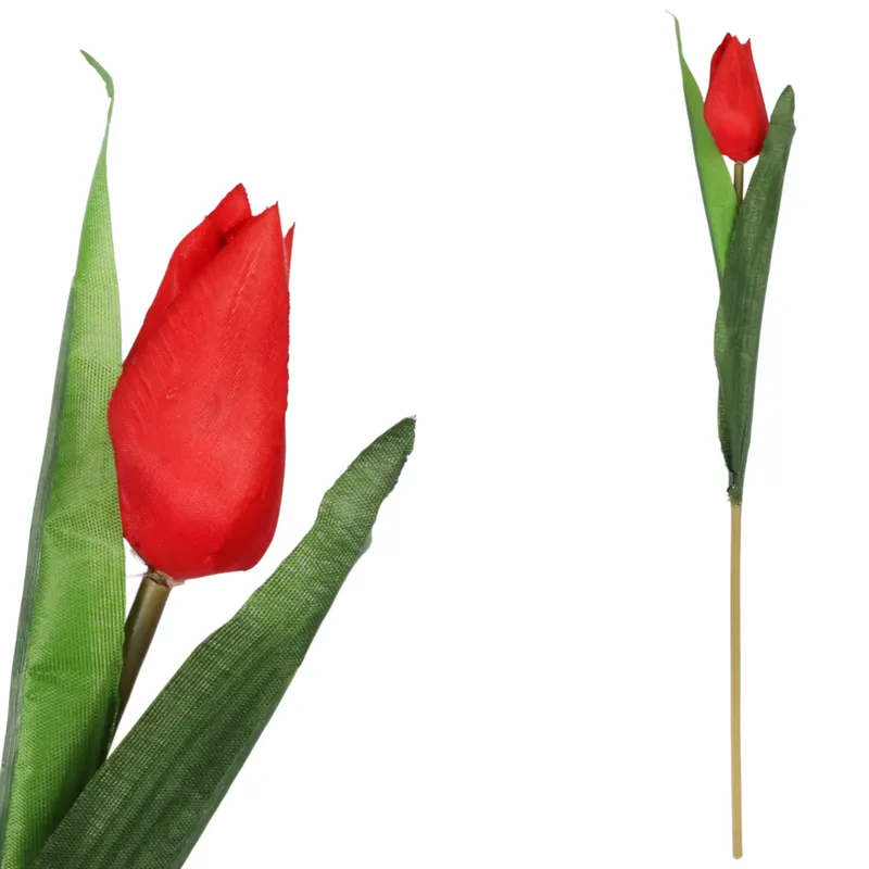 TULIPAN KWIAT SZTUCZNY Do Wazonu 40 cm - Czerwony