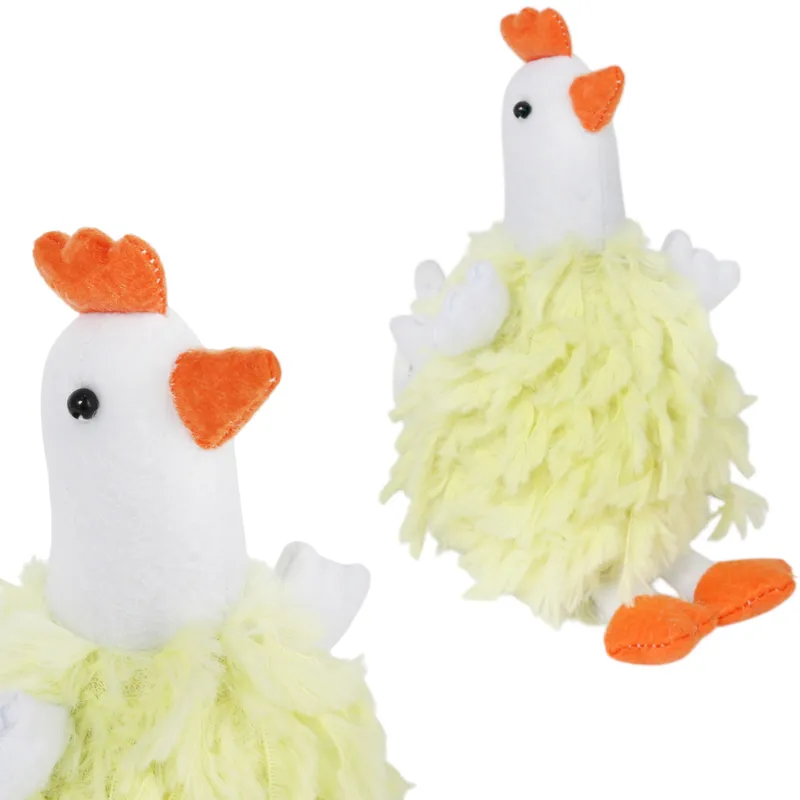 Kura Ozdoba Pluszowa Kura Folklor Wielkanoc 18 cm - Żółta