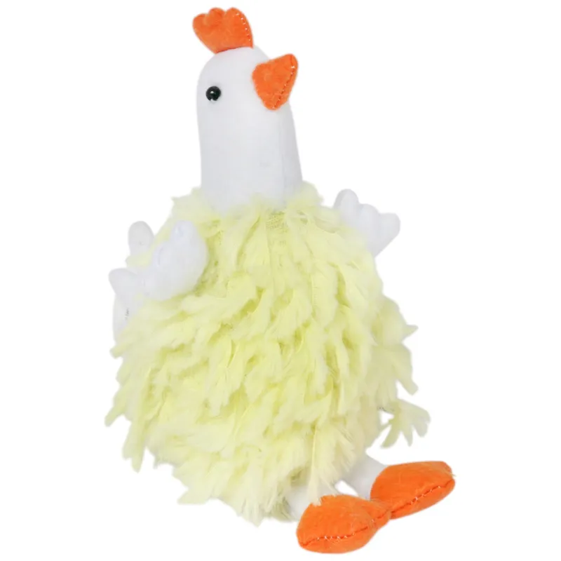 Kura Ozdoba Pluszowa Kura Folklor Wielkanoc 18 cm - Żółta