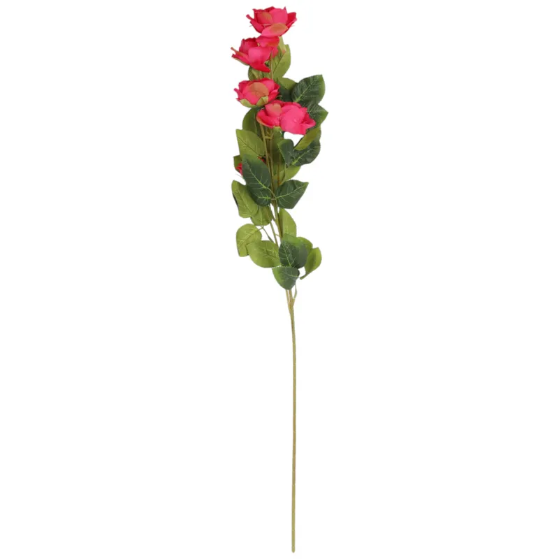 Gałązka 5 Róż- KWIATY Do Wazonu 76 cm - Różowa