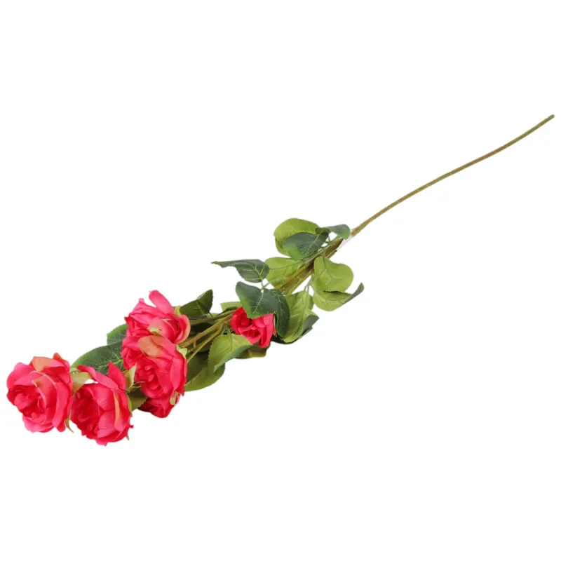 Gałązka 5 Róż- KWIATY Do Wazonu 76 cm - Różowa