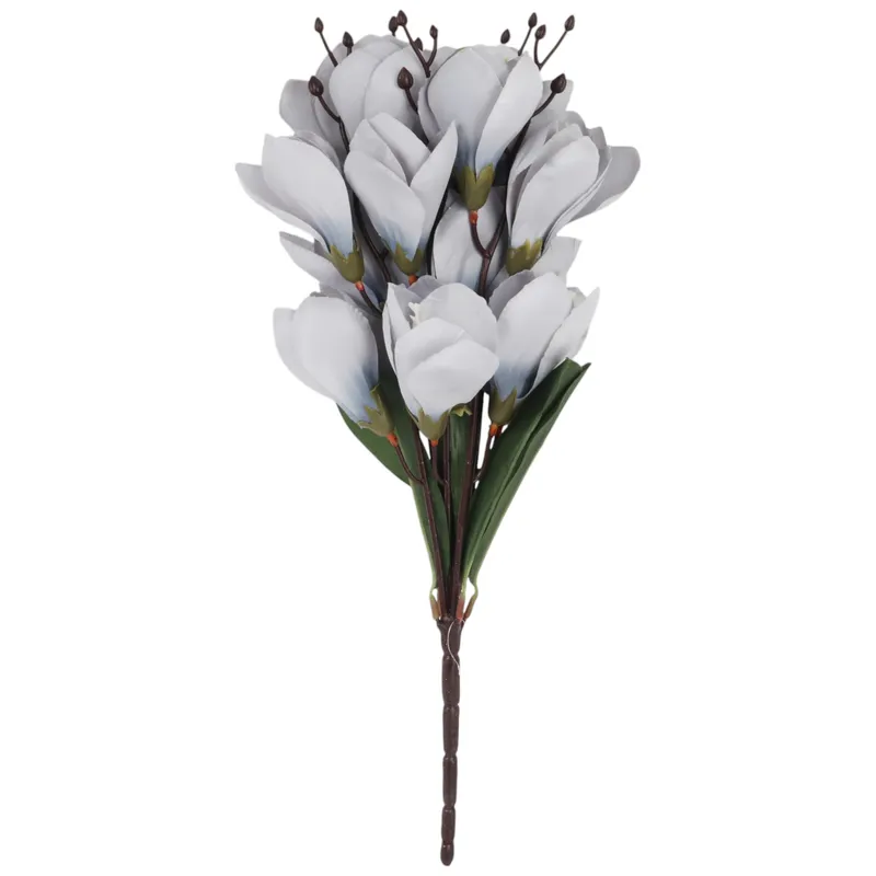 BUKIET MAGNOLII Sztuczne Kwiaty Do Wazonu KOMPOZYCJA 37 cm - Szara