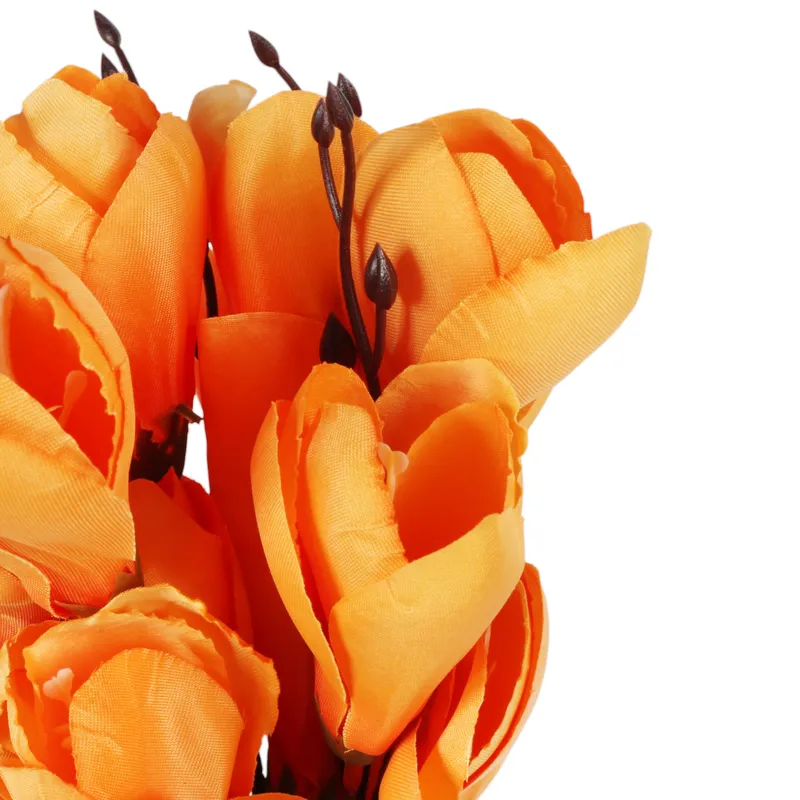 BUKIET MAGNOLII Sztuczne Kwiaty Do Wazonu KOMPOZYCJA 37 cm - Pomarańczowa