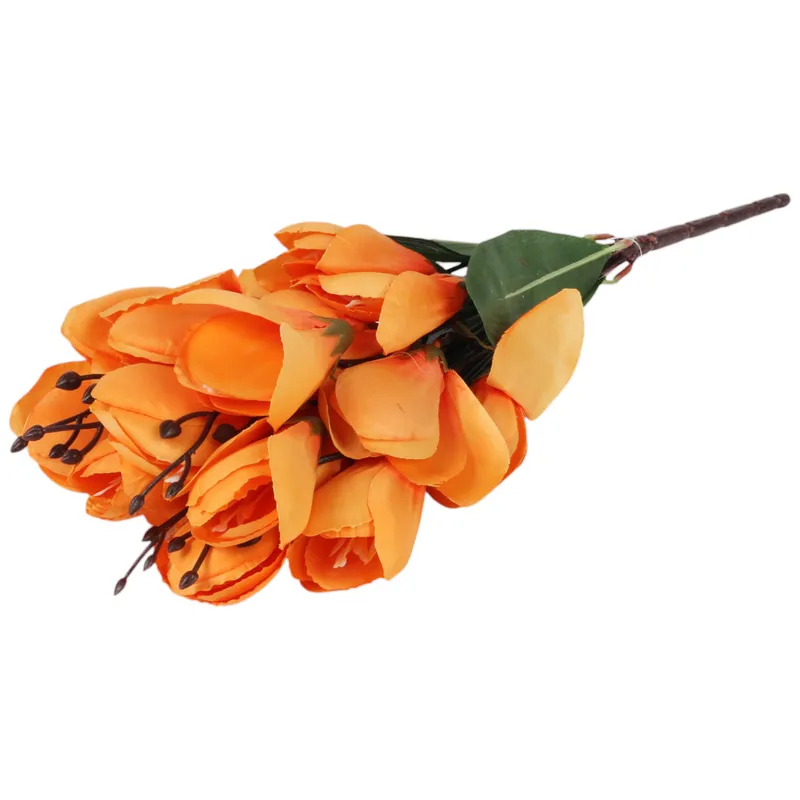 BUKIET MAGNOLII Sztuczne Kwiaty Do Wazonu KOMPOZYCJA 37 cm - Pomarańczowa
