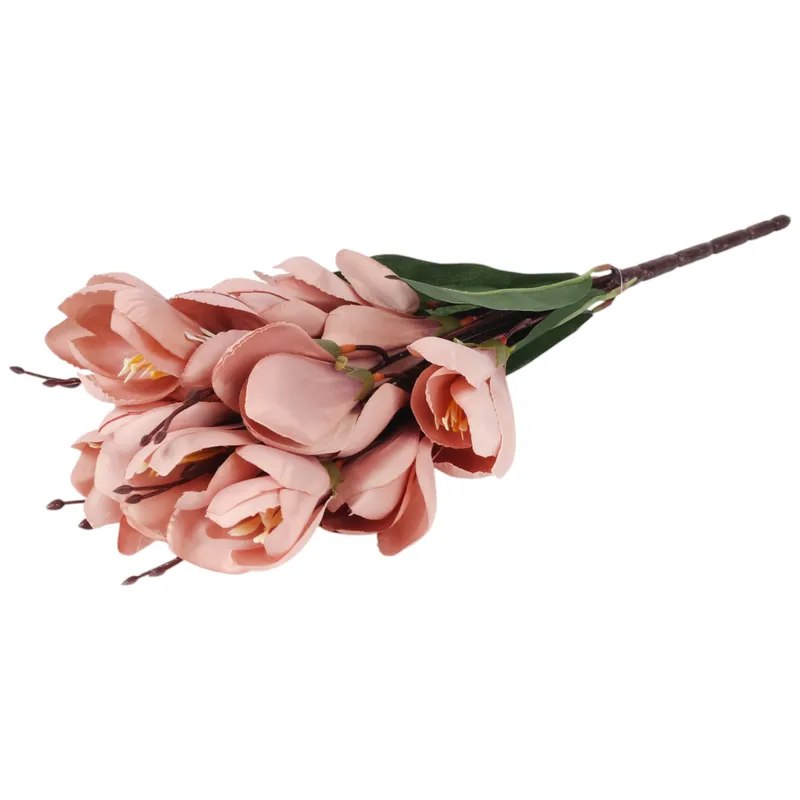 BUKIET MAGNOLII Sztuczne Kwiaty Do Wazonu KOMPOZYCJA Pudrowy Róż 37 cm