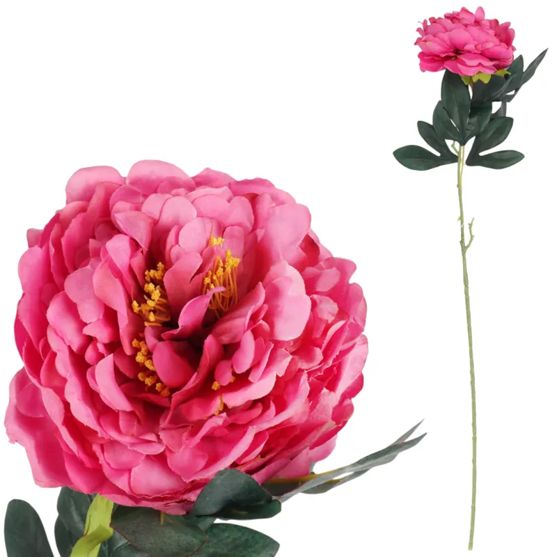 PIWONIA KWIAT SZTUCZNY Do Wazonu Rózowa PEONIA 72 cm