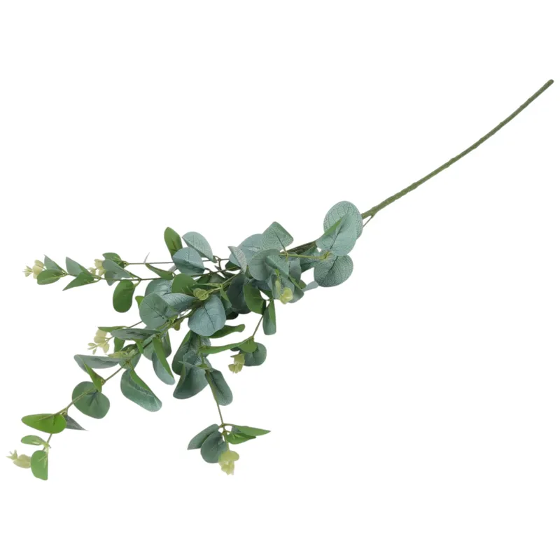EUKALIPTUS GAŁĄZKA SZTUCZNA Dodatek Do Kompozycji Ciemno-Zielony 90 cm