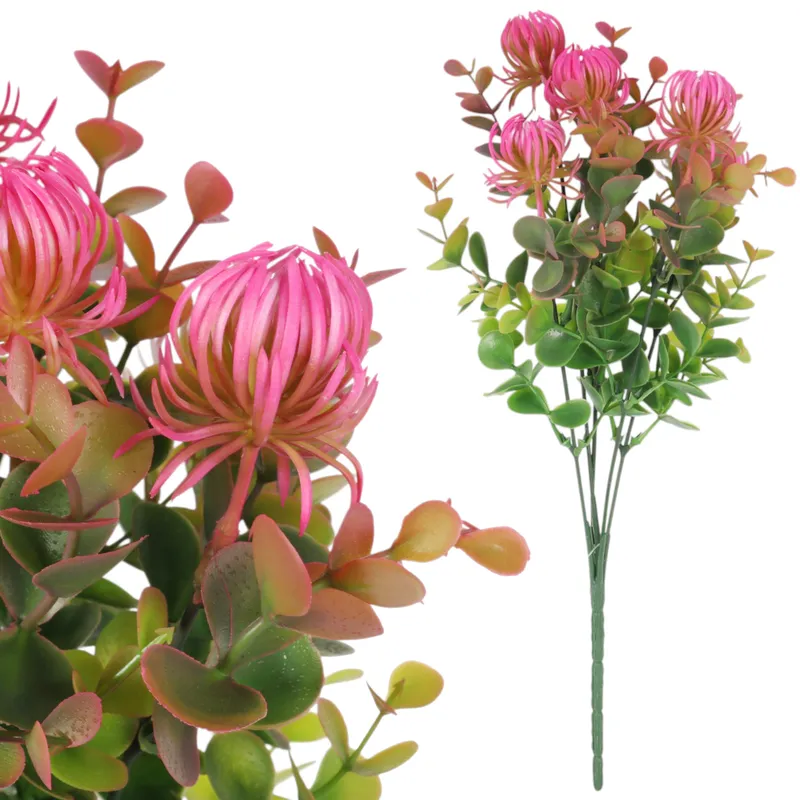 PROTEA BUKIET SZTUCZNY Dodatek Do Kompozycji 32 cm - Różowy