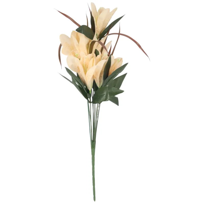 BUKIET 9 LILII 57 cm - Kremowy