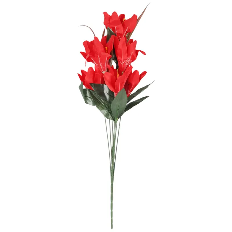 BUKIET 9 LILII 57 cm - Czerwony