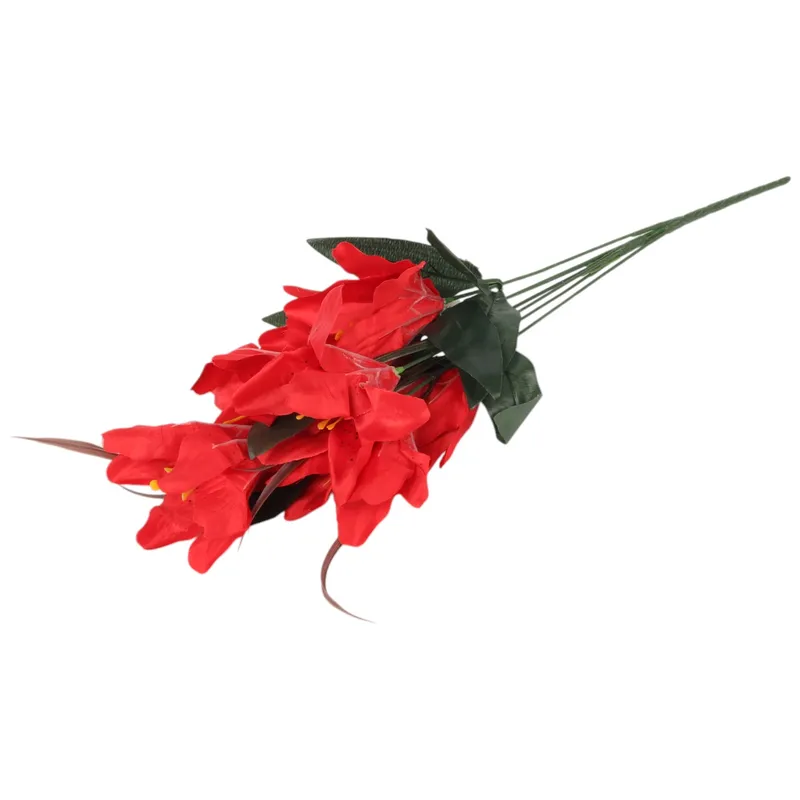 BUKIET 9 LILII 57 cm - Czerwony