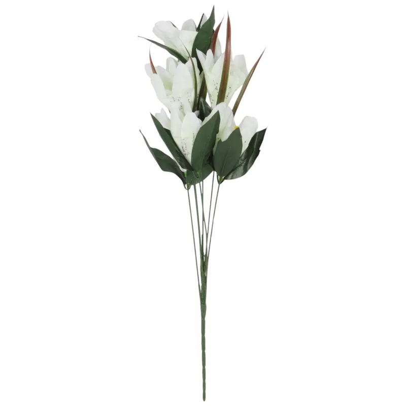 BUKIET 9 LILII 57 cm - Biały