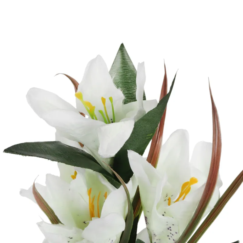 BUKIET 9 LILII 57 cm - Biały