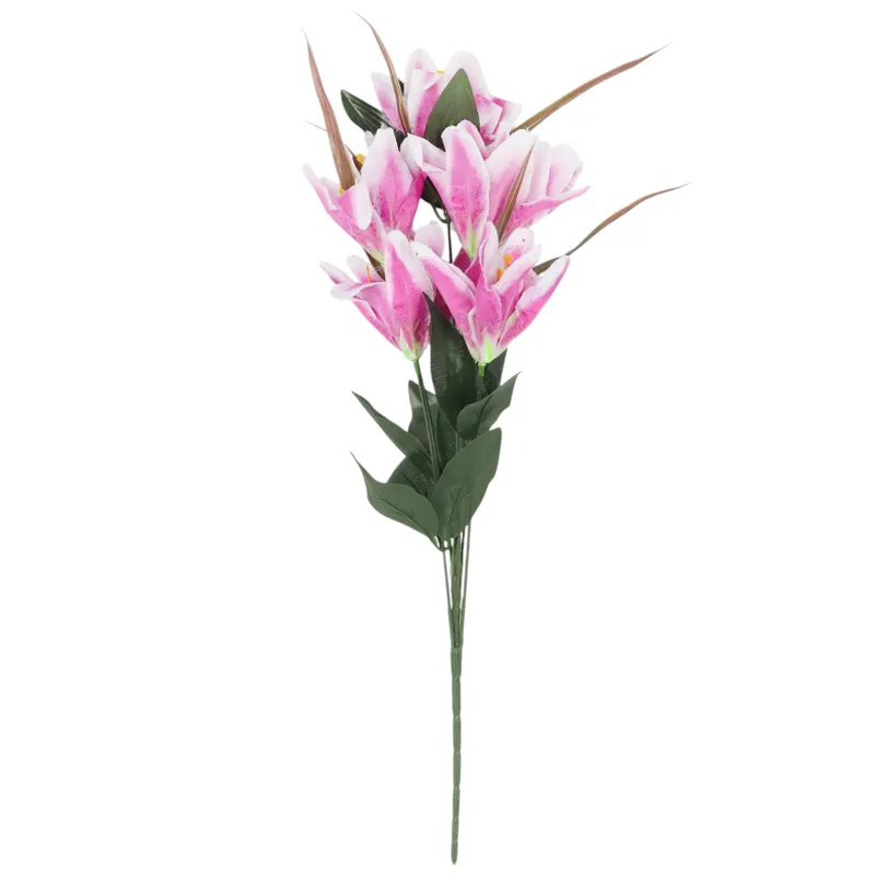 BUKIET 9 LILII 57 cm - Fioletowy