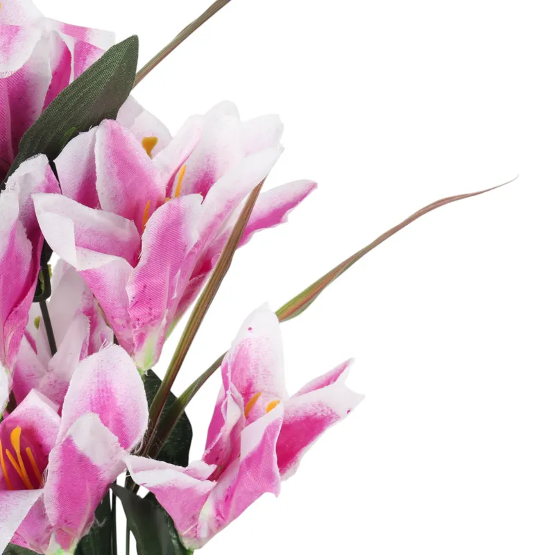BUKIET 9 LILII 57 cm - Fioletowy