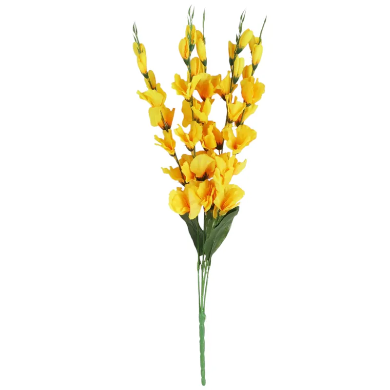 Bukiet 5 Gałązek Mieczyków Gladiola 67 cm - Żółty