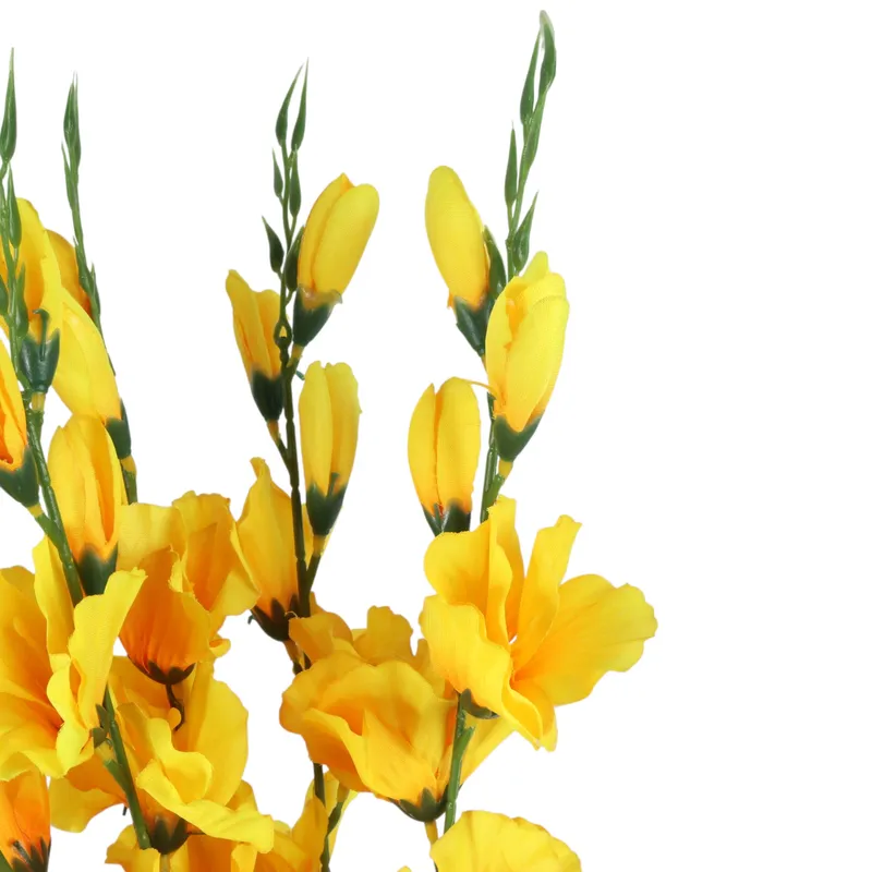 Bukiet 5 Gałązek Mieczyków Gladiola 67 cm - Żółty