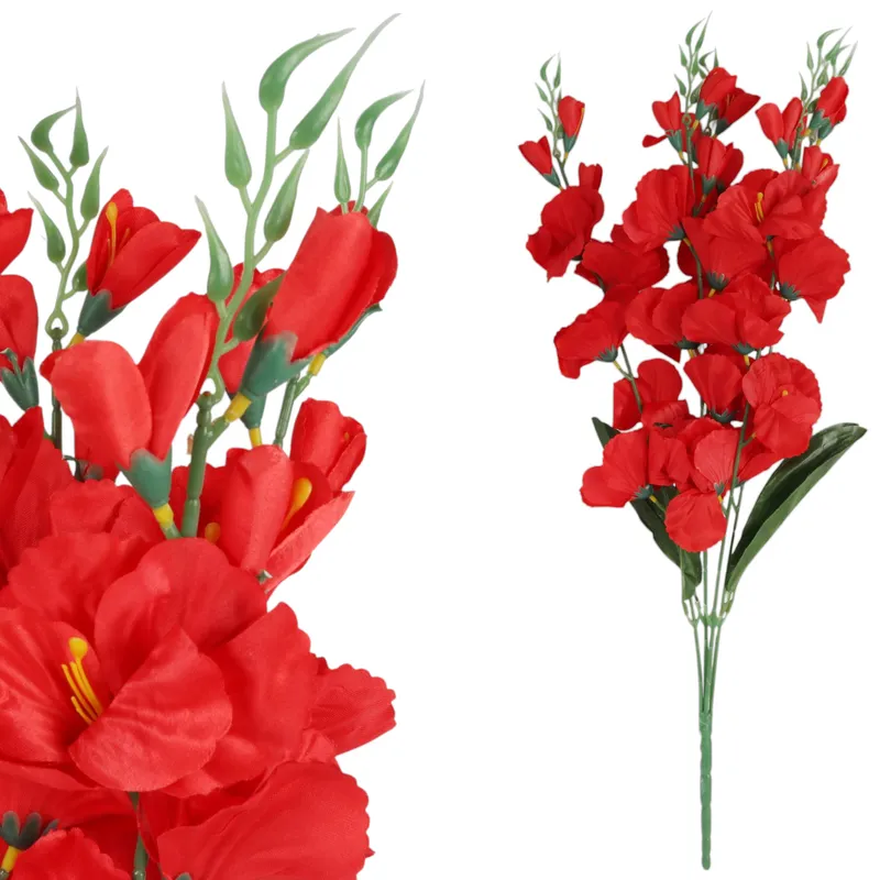 Bukiet 5 Gałązek Mieczyków Gladiola 67 cm - Żółty