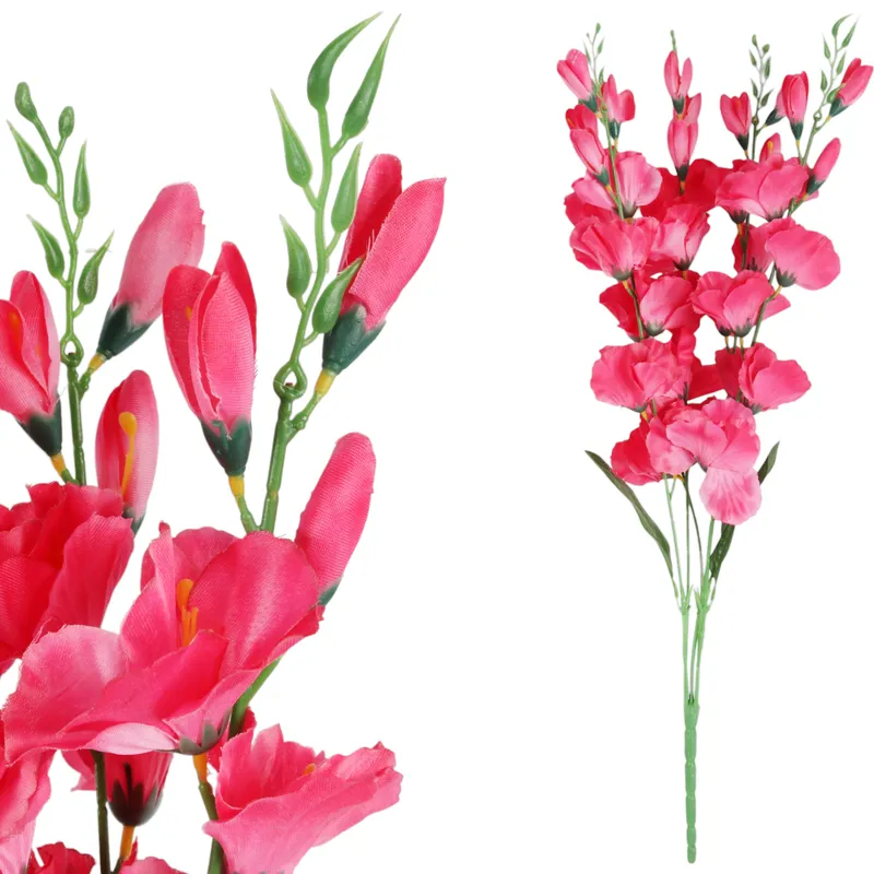 BUKIET 5 GAŁĄZEK MIECZYKÓW Ciemno-Różowy GLADIOLA 67 cm