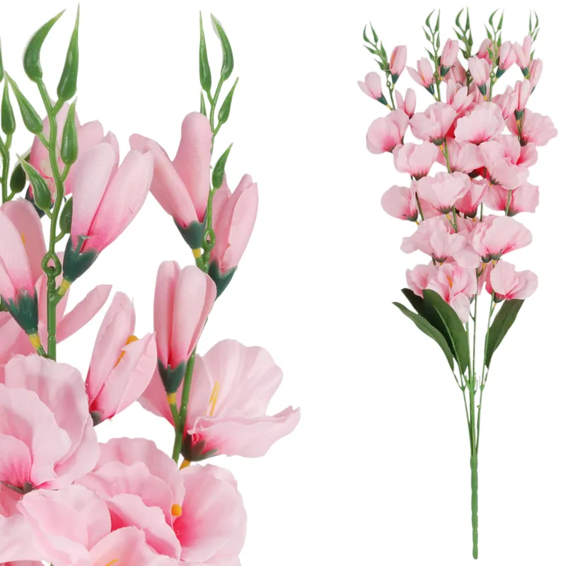 BUKIET 5 GAŁĄZEK MIECZYKÓW Jasno-Różowy GLADIOLA 67 cm