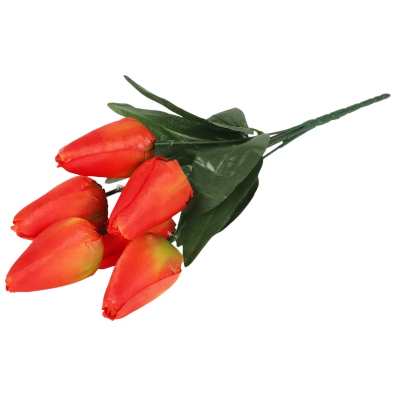 BUKIET 7 TULIPANÓW 34 cm - Pomarańczowy