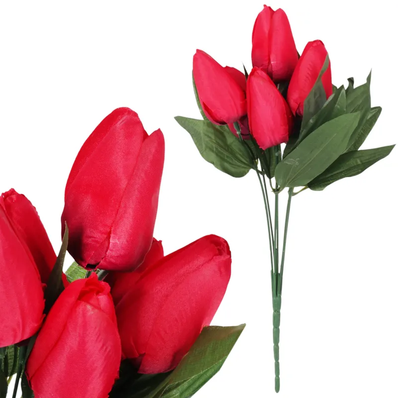 BUKIET 7 TULIPANÓW 34 cm - Pomarańczowy