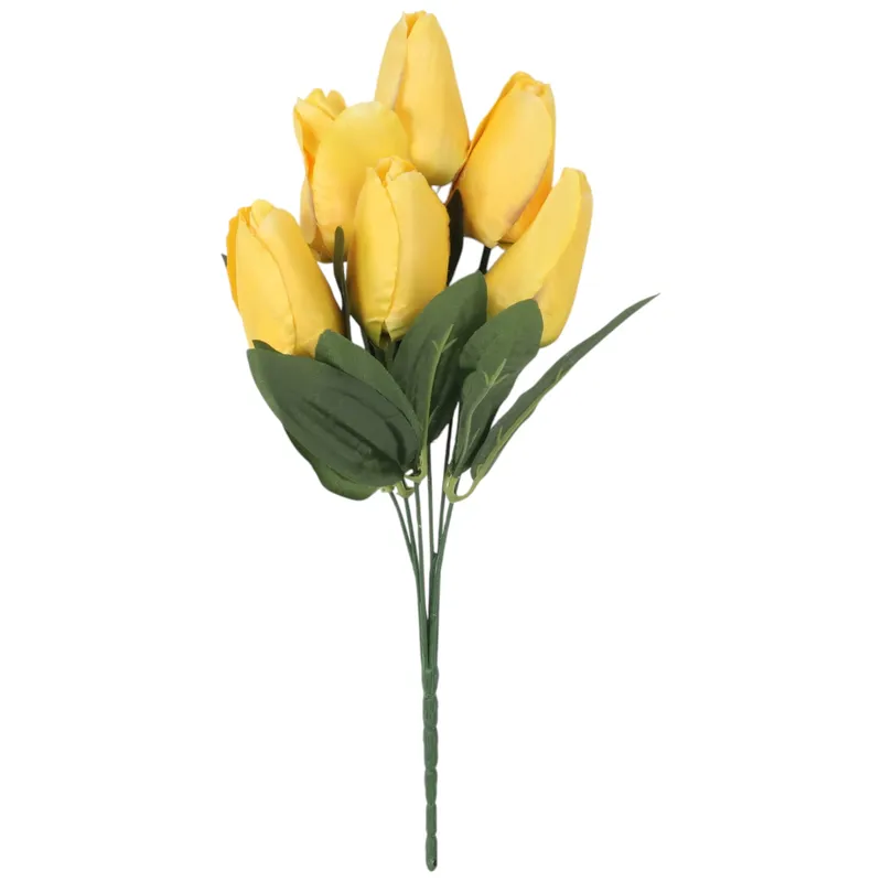 BUKIET 7 TULIPANÓW 34 cm - Żółty
