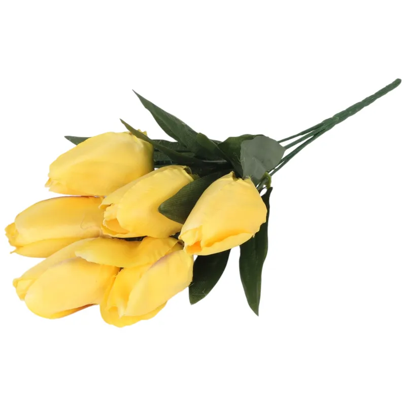 BUKIET 7 TULIPANÓW 34 cm - Żółty