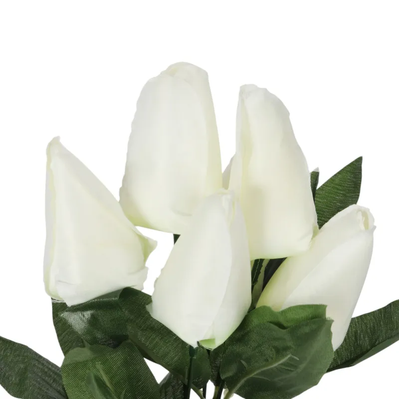 BUKIET 7 TULIPANÓW 34 cm - Biały