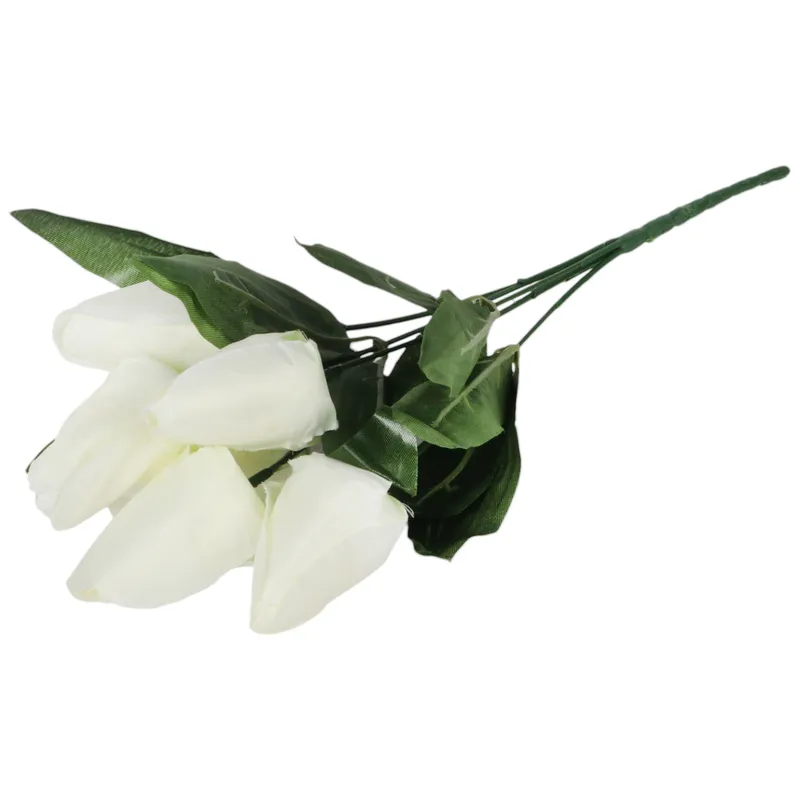 BUKIET 7 TULIPANÓW 34 cm - Biały