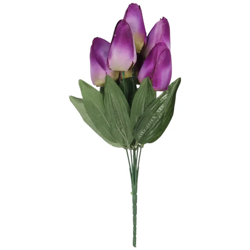 BUKIET 7 TULIPANÓW 34 cm - Fioletowy