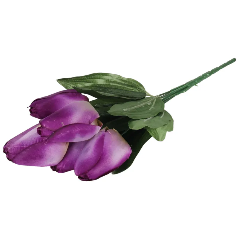 BUKIET 7 TULIPANÓW 34 cm - Fioletowy