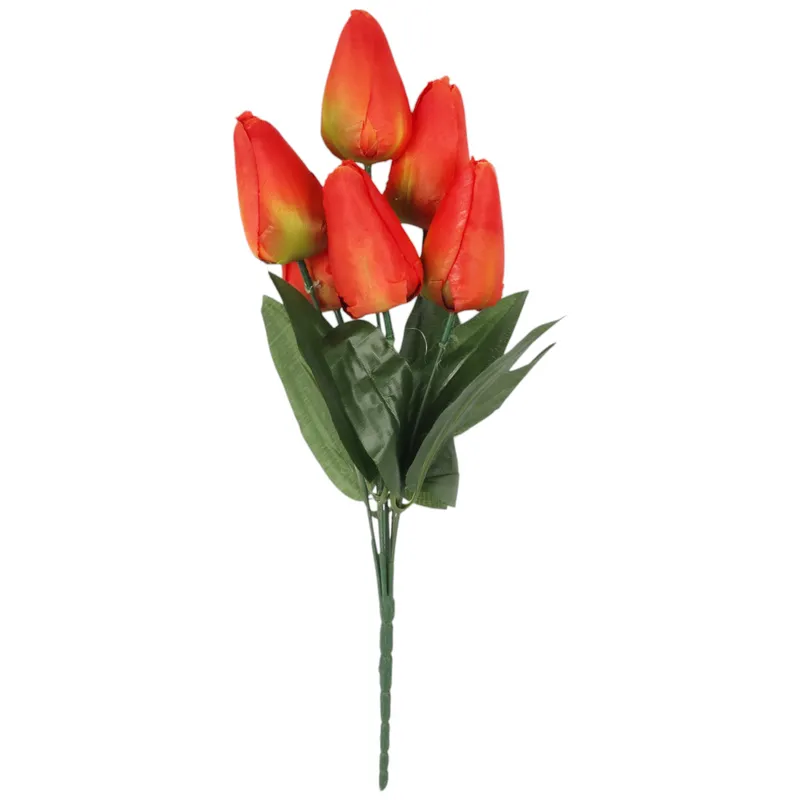 BUKIET 7 TULIPANÓW 34 cm - Pomarańczowy
