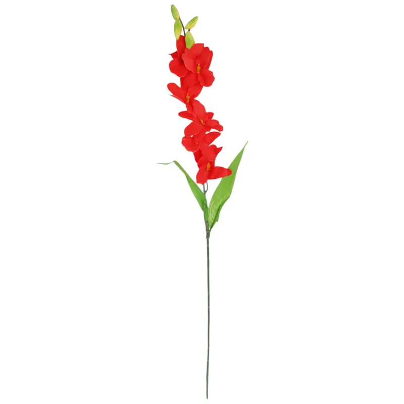 Gałązka Sztucznego Storczyka O Długości 60cm - Czerwony